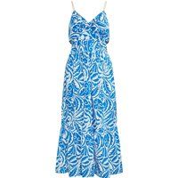 Gestuftes Midikleid mit Ornament-Muster