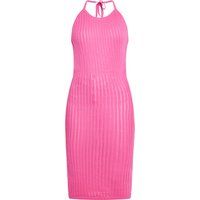 Geripptes Strick-Midikleid mit Neckholder