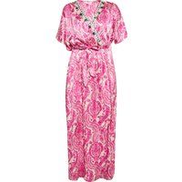 Maxikleid mit Paisley-Muster und V-Ausschnitt