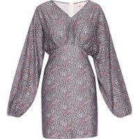 Minikleid mit Paisleymuster und Glockenärmeln