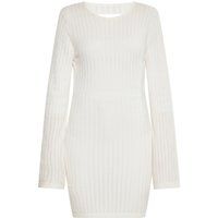 Rippstrick Minikleid mit Rückenausschnitt