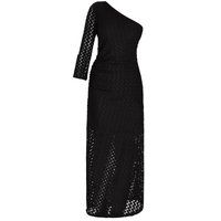One-Shoulder Maxikleid mit geometrischem Muster