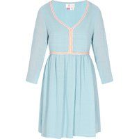 Boho-Minikleid mit geflochtenem Besatz