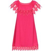 Boho-Minikleid mit Spitzenbesatz