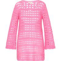 Häkel-Minikleid mit Lochstrickmuster