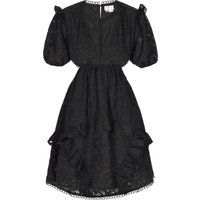 Besticktes Boho-Minikleid mit Rüschen