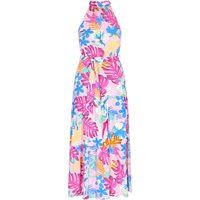 Gestuftes Neckholder-Maxikleid mit Blumenmuster