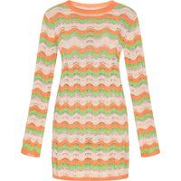 Mini-Strickkleid mit Wellenstreifen