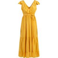Gestuftes Maxikleid mit V-Ausschnitt