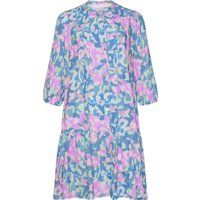 Gestuftes Minikleid mit abstraktem Blumenmuster