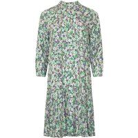 Florales gestuftes Hemdblusenkleid
