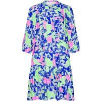 Farbenfrohes Etagen-Blusenkleid mit Blumenmuster