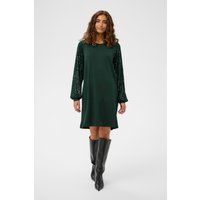 Jerseykleid mit Paillettenärmeln in A-Linie