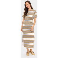 Gestreiftes Midi-Jersey-T-Shirt-Kleid