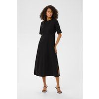 A-Linien Jersey-Midikleid mit Schlitz