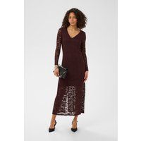Florales Spitzen-Maxikleid mit V-Ausschnitt