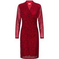 Mesh-Midikleid mit Leopardenmuster