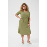 Jersey-Midikleid mit Tunnelzug-Taille