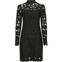 Kurzes Spitzenkleid mit Stehkragen