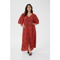 Maxikleid in A-Linie mit Animalprint