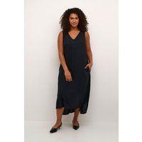 Ärmelloses Midikleid aus Leinenmix