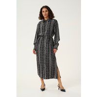 Gemustertes Midi-Hemdblusenkleid
