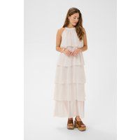 Stufen-Maxikleid mit Volants