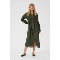Midikleid mit Smok-Einsätzen