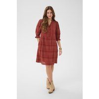 Mini-Kleid in A-Linie mit Rüschen-V-Ausschnitt