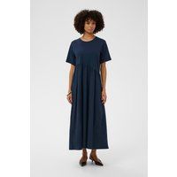 Asymmetrisches gerafftes T-Shirt-Midikleid