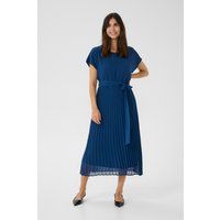 Elegantes Plissee-Midikleid mit Gürtel