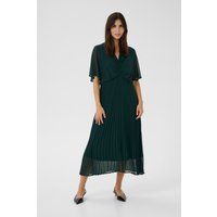 Elegantes Plissee-Midikleid mit Schmetterlingsärmeln