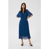 Elegantes Plissee-Midikleid mit Schmetterlingsärmeln