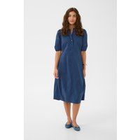 Entspanntes A-Linien-Kleid mit Puffärmeln