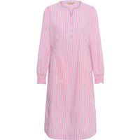 Gestreiftes Midikleid mit Smokbündchen