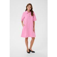 A-Linien Kurzarm-Hemdblusenkleid