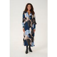 Midikleid mit abstraktem Muster
