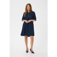 Denim-Minikleid in A-Linie mit Rüschen
