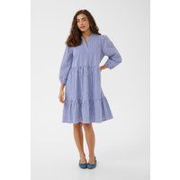 Gestreiftes Stufenkleid in A-Linie