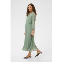 Elegantes Plissee-Midikleid mit Wickeloberteil