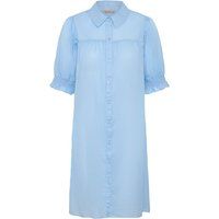 Hemdblusenkleid mit Puffärmeln im Relaxed Fit