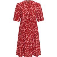 Gestuftes Minikleid mit Blumenmuster