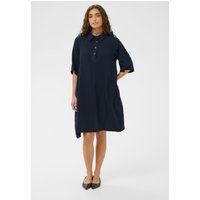 Strukturiertes A-Linien Hemdblusenkleid