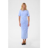 Asymmetrisch gerafftes Midikleid