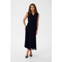 Elegantes Plissee-Wickelkleid in Midi-Länge