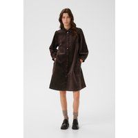 Lockeres Cord-Hemdkleid in A-Linie
