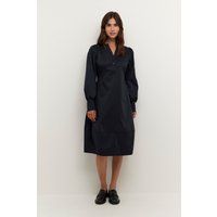 Midikleid aus Baumwollmix mit Ballonärmeln