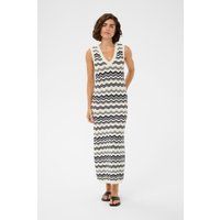 Gestricktes Maxikleid mit Wellenmuster