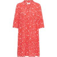 Gestuftes A-Linien-Kleid mit Blumenmuster