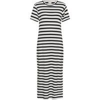 Gestreiftes Jersey-Maxikleid im T-Shirt-Stil